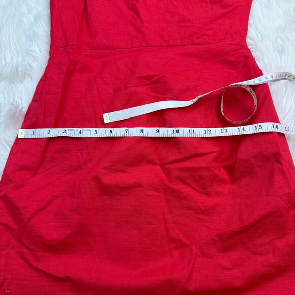 Revolve Runaway The Label Phaera Linen Mini Cocktail Dress Size M Red - Picture 7 of 16